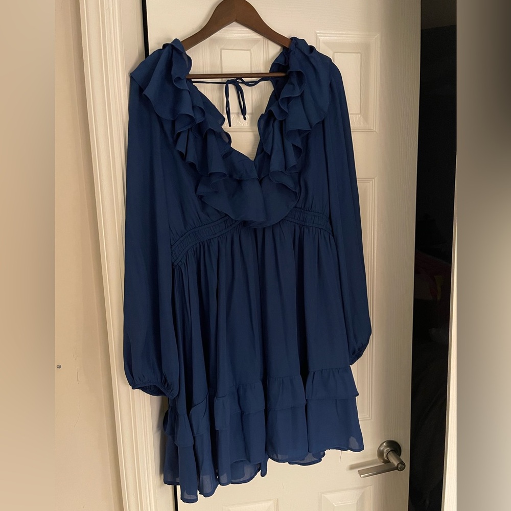 Abercrombie and Fitch Long Sleeve Ruffle Mini Dress